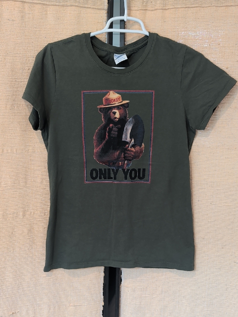 Port and Company Olive Green "Only You" Bear Graphic Tee